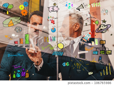 Team of business people work together on a new creative project 106765986