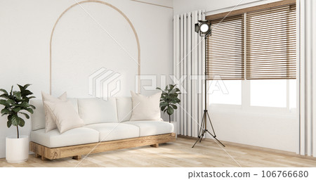 Sofa japan on room tropical interior.3D rendering Sofa japan on room tropical interior.3D rendering 106766680