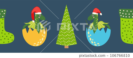 Seamless pattern with cute dragons Christmas design. Chinese New Year background with dragons for 2024 Seamless pattern with cute dragons Christmas design. Chinese New Year background with dragons for 2024 106766810