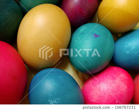 Colored easter eggs Colored easter eggs 106767231