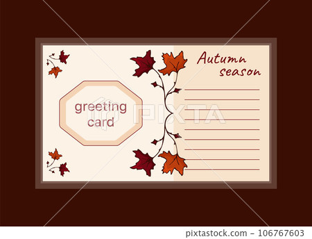 Vector Autumn horizontal card with autumn Leaf.... - Stock Illustration ...