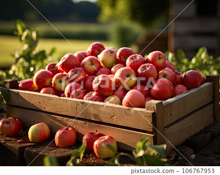 box with red apples box with red apples 106767953