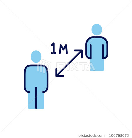 Social distancing. Keep distance vector icon 106768073