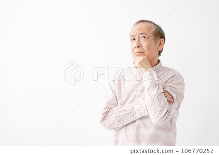 Senior man worried Senior man worried 106770252