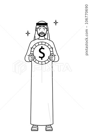 外匯收益和強勢美元的形象，伊斯蘭人 106770690