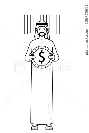 外匯損失和美元疲軟的形象，伊斯蘭男子 106770691