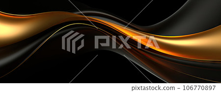 Radiant gold waves cascade diagonally. Created with AI 106770897