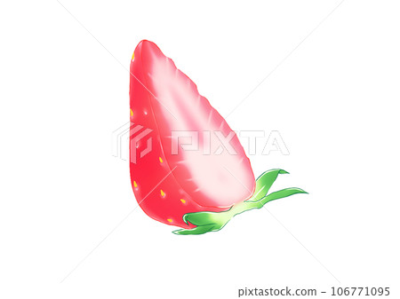 水彩風格草莓插畫水平 水彩風格草莓插畫水平 106771095