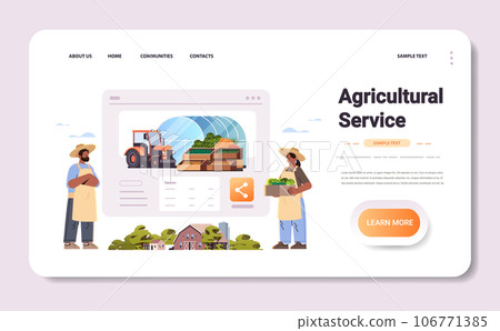 farmers holding basket full of fresh vegetables happy labor day celebration agricultural service concept horizontal copy space farmers holding basket full of fresh vegetables happy labor day celebration agricultural service concept horizontal copy space 106771385