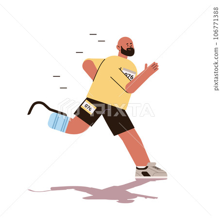 disabled man running fast athlete runner on carbon prosthetics special olympics paralympic games concept disabled man running fast athlete runner on carbon prosthetics special olympics paralympic games concept 106771388