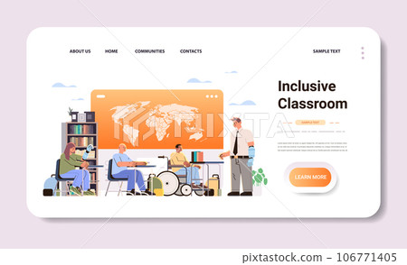 group of young disabled men and women meeting in inclusive classroom feeling positive and confident people with disabilities concept 106771405