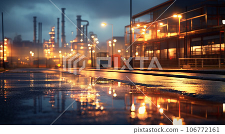 安靜的夜晚的工廠風景 106772161