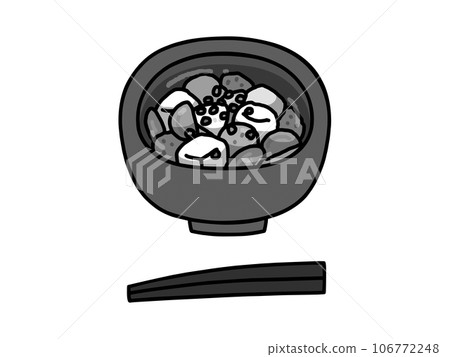 Kenchin soup, local cuisine, Kanagawa prefecture, monochrome 106772248