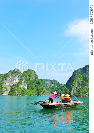 Halong Bay of Vietnam blue sky Halong Bay of Vietnam blue sky 106772642