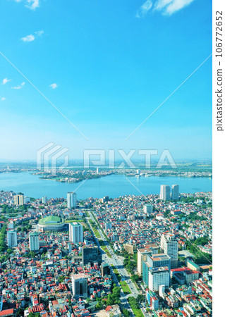 Vietnam capital Hanoi blue sky view Vietnam capital Hanoi blue sky view 106772652