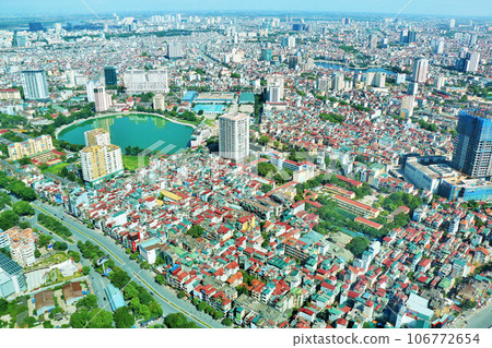 Vietnam capital Hanoi blue sky view 106772654