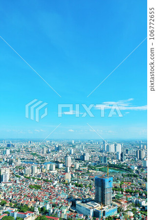 Vietnam capital Hanoi blue sky view Vietnam capital Hanoi blue sky view 106772655