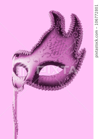 Pink Carnival Venetian mask Pink Carnival Venetian mask 106772801