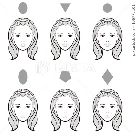 Illustration of female face balance 106773101