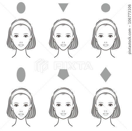 Illustration of female face balance 106773106