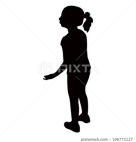 a girl body silhouette vector 106773127