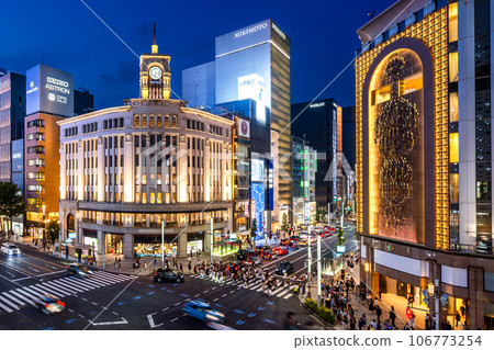 Night view of Ginza 106773254