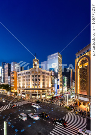 Night view of Ginza 106773257