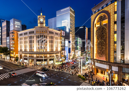 Night view of Ginza 106773262