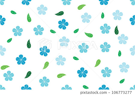 Illustration pattern of Blue Cape leadwort flower background. 106773277