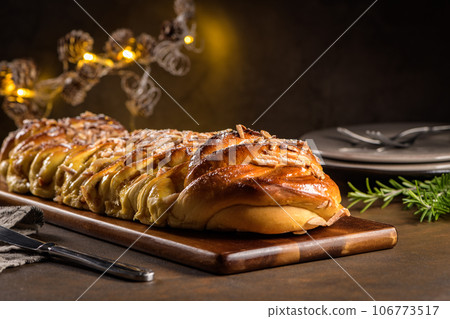 Christmas braided cinnamon cake Christmas braided cinnamon cake 106773517