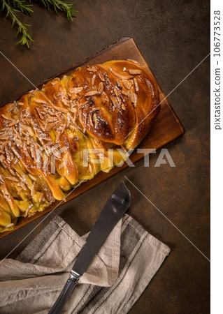 Christmas braided cinnamon cake Christmas braided cinnamon cake 106773528