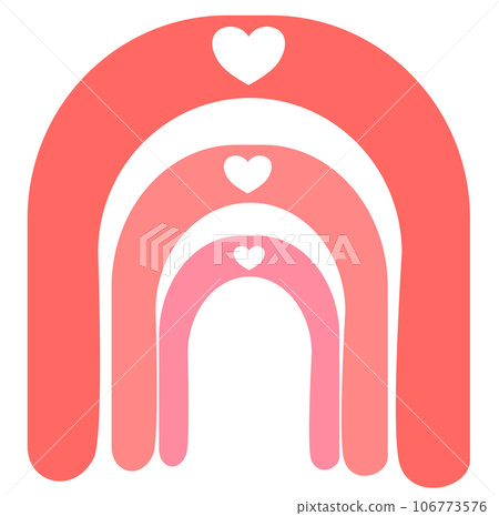 cartoon with rainbow sticker cartoon with rainbow sticker 106773576