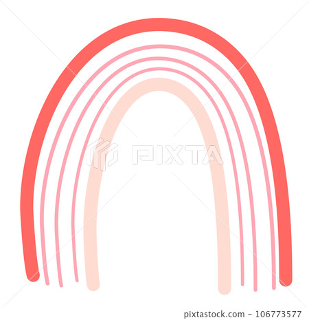 cartoon with rainbow sticker cartoon with rainbow sticker 106773577