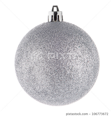 Silver christmas ball 106773672