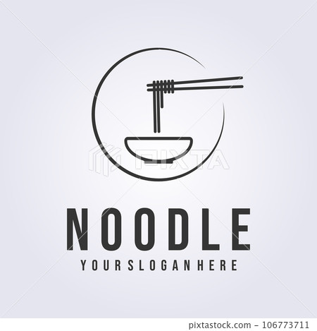 noodle logo line art icon symbol template graphic background vector illustration design 106773711