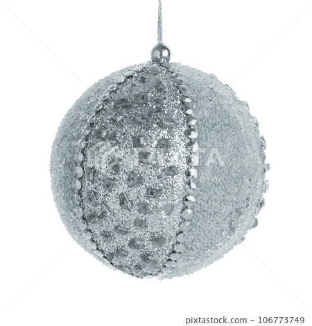 Silver christmas ball Silver christmas ball 106773749