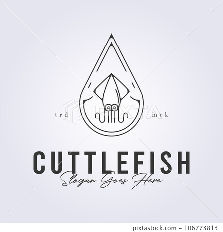 cuttlefish logo seafood icon symbol vector illustration design cuttlefish logo seafood icon symbol vector illustration design 106773813