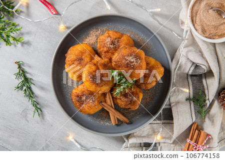 Traditional portuguese Christmas sweets Sonhos Traditional portuguese Christmas sweets Sonhos 106774158