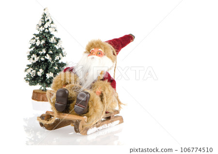 Miniature of Santa Claus on sleigh Miniature of Santa Claus on sleigh 106774510