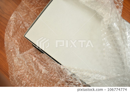 white bubble wrap for protect product, packaging industry 106774774