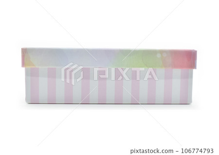 beautiful pink paper box on white background, package for design beautiful pink paper box on white background, package for design 106774793