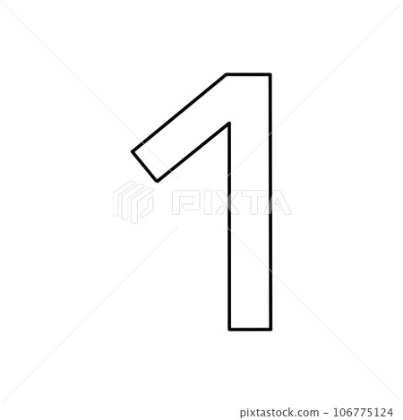Number 1 font design 106775124