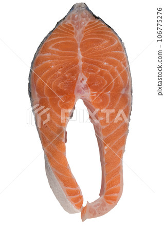 Slice of red fish salmon 106775276
