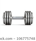 Dumbell isolated on white background 106775748