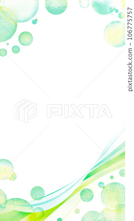 Streamline and bubble background material green color 106775757