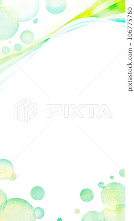 Streamline and bubble background material green color 106775760