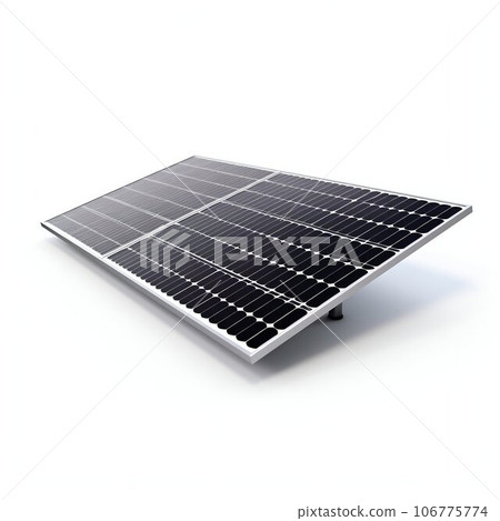Solar Panel Isolated on White. Generative ai 106775774