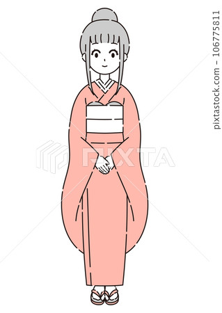 A woman in a kimono A woman in a kimono 106775811