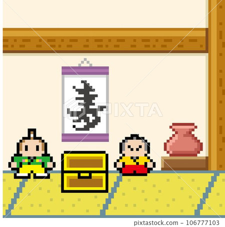 Game style pixel art historical drama mini screen 106777103