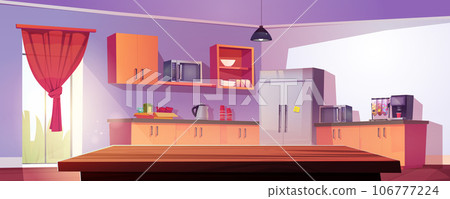 Kitchen interior in company office Kitchen interior in company office 106777224